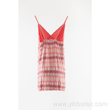 Knitting printed sun-top strapped top